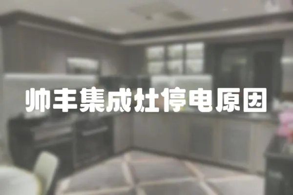 帥豐集成灶停電原因