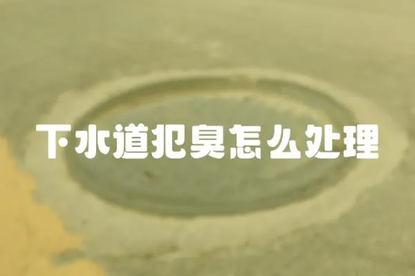 下水道犯臭怎么處理