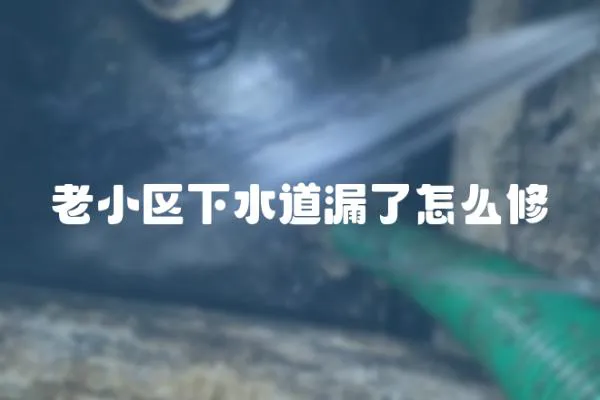 老小區(qū)下水道漏了怎么修