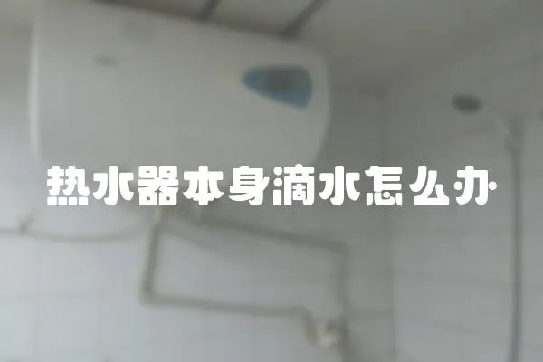 熱水器本身滴水怎么辦