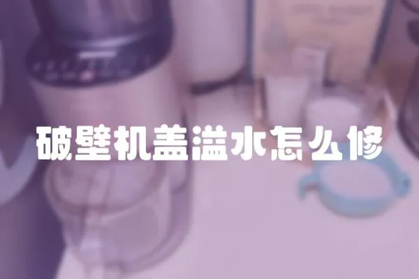 破壁機蓋溢水怎么修