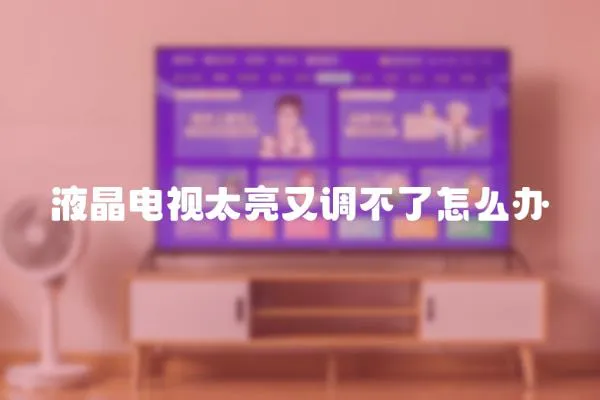 液晶電視太亮又調不了怎么辦