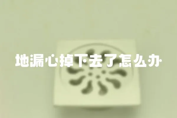 地漏心掉下去了怎么辦