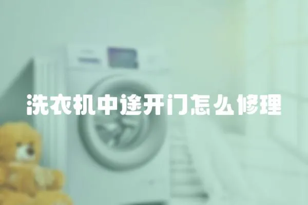洗衣機(jī)中途開門怎么修理