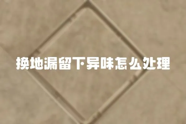換地漏留下異味怎么處理