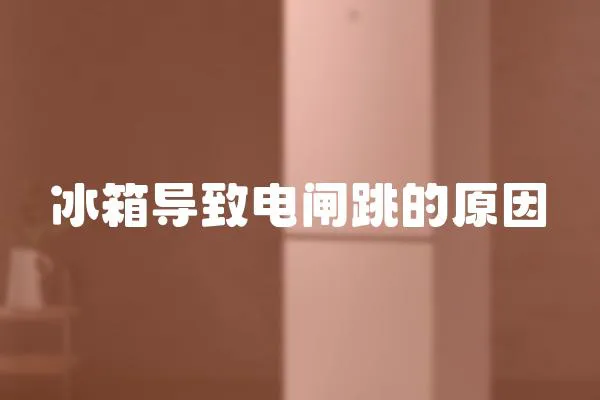 冰箱導致電閘跳的原因