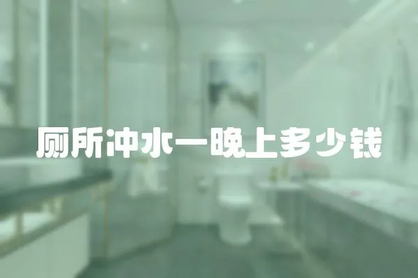 廁所沖水一晚上多少錢