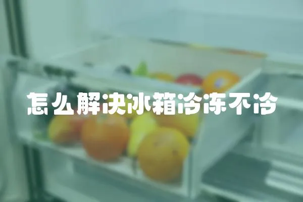 怎么解決冰箱冷凍不冷