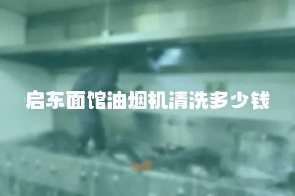 啟東面館油煙機(jī)清洗多少錢