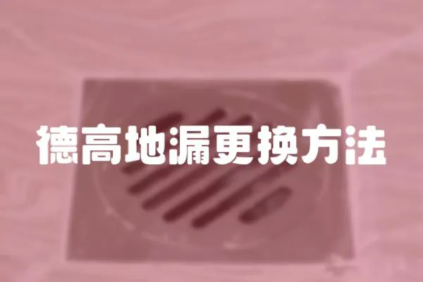 德高地漏更換方法
