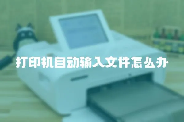 打印機自動輸入文件怎么辦