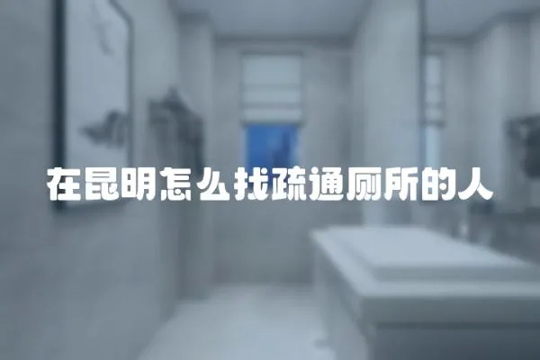 在昆明怎么找疏通廁所的人