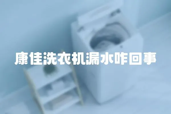 康佳洗衣機漏水咋回事