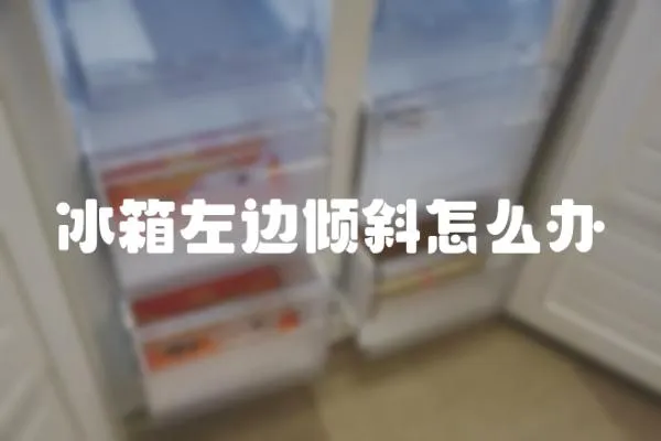 冰箱左邊傾斜怎么辦