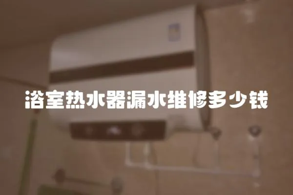 浴室熱水器漏水維修多少錢