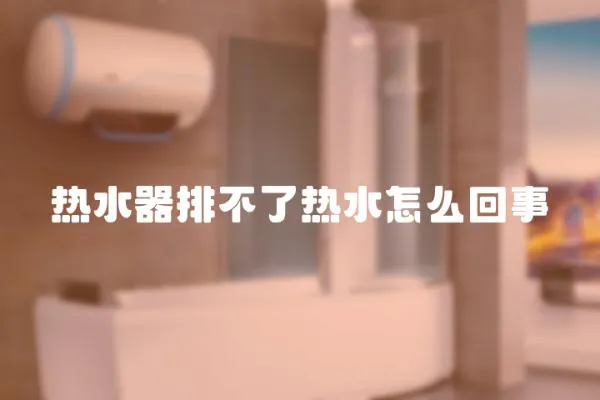 熱水器排不了熱水怎么回事