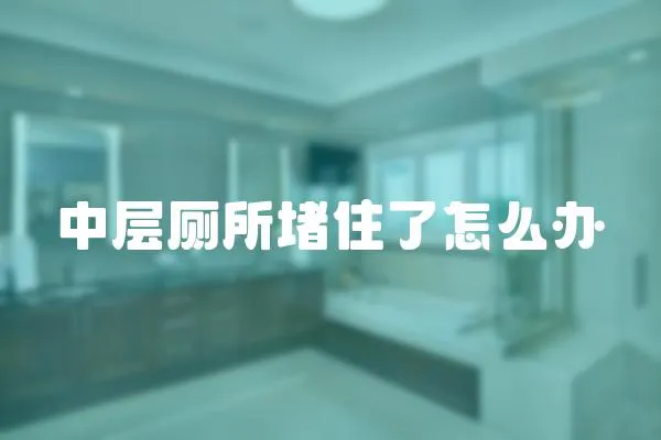 中層廁所堵住了怎么辦