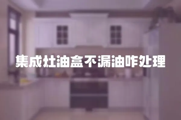 集成灶油盒不漏油咋處理