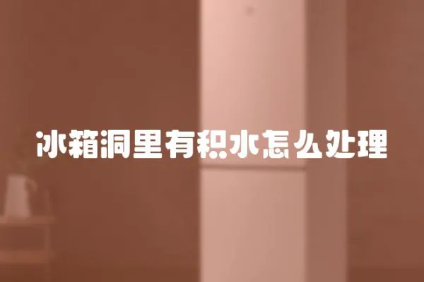 冰箱洞里有積水怎么處理