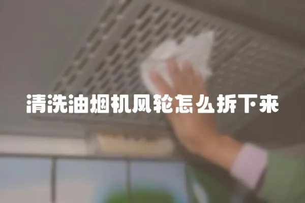 清洗油煙機風輪怎么拆下來