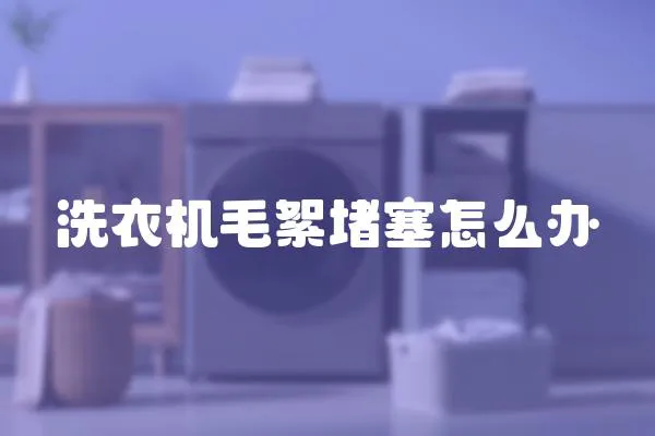 洗衣機毛絮堵塞怎么辦