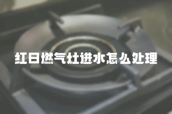 紅日燃氣灶進水怎么處理