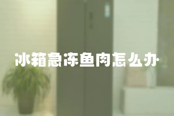 冰箱急凍魚肉怎么辦