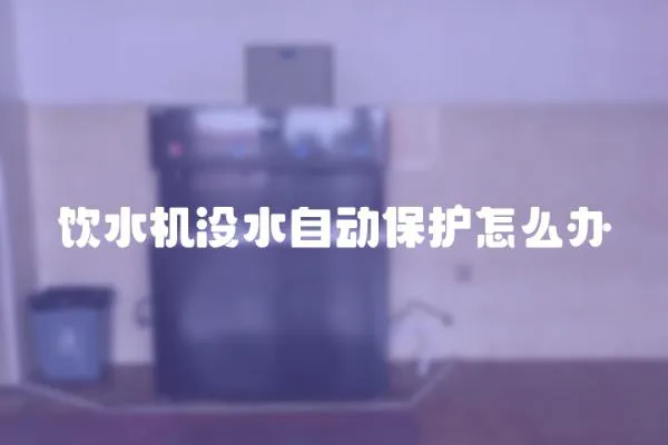 飲水機(jī)沒(méi)水自動(dòng)保護(hù)怎么辦