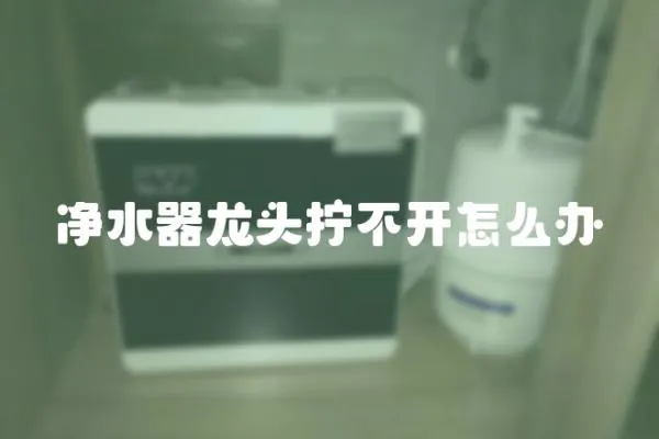 凈水器龍頭擰不開怎么辦