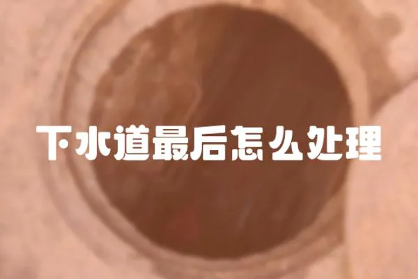 下水道最后怎么處理