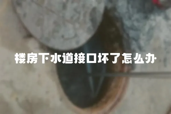 樓房下水道接口壞了怎么辦