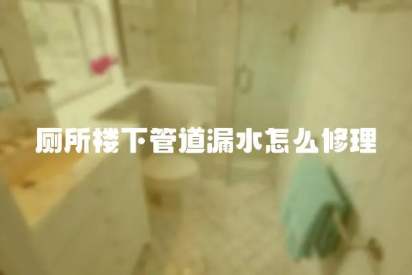廁所樓下管道漏水怎么修理