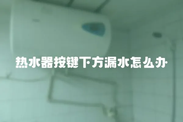 熱水器按鍵下方漏水怎么辦