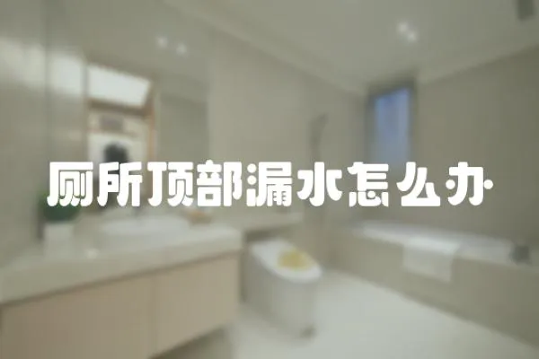 廁所頂部漏水怎么辦