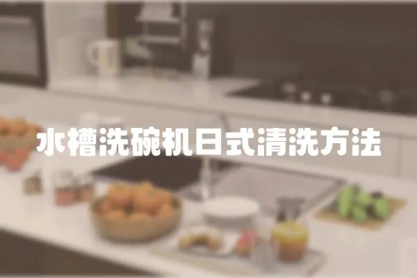 水槽洗碗機日式清洗方法