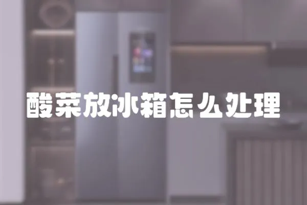 酸菜放冰箱怎么處理
