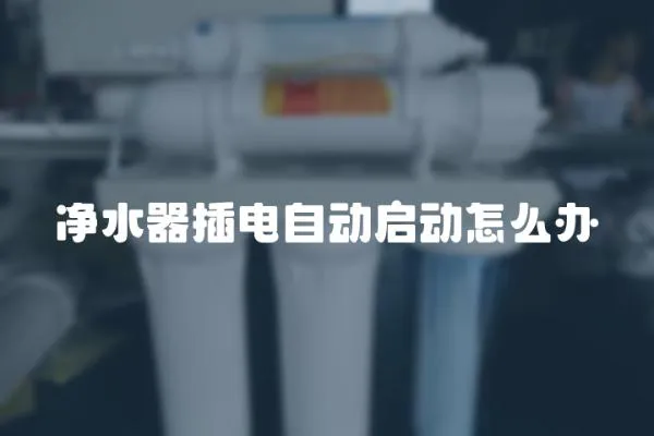 凈水器插電自動啟動怎么辦
