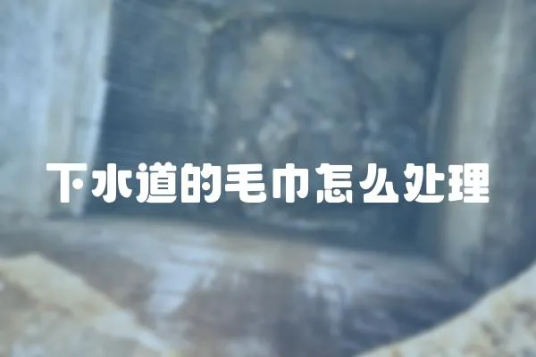 下水道的毛巾怎么處理