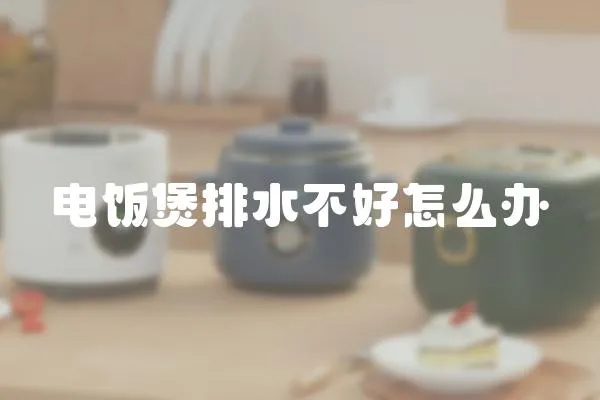 電飯煲排水不好怎么辦