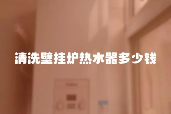 清洗壁掛爐熱水器多少錢