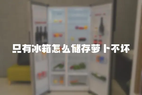 只有冰箱怎么儲存蘿卜不壞