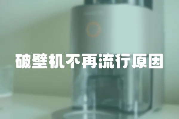 破壁機不再流行原因