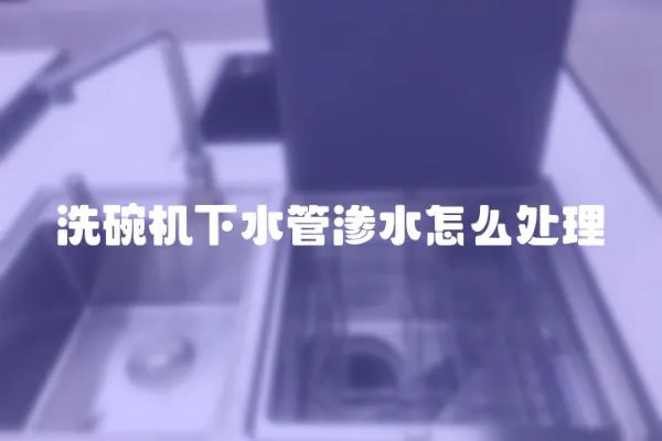 洗碗機下水管滲水怎么處理