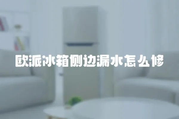 歐派冰箱側邊漏水怎么修