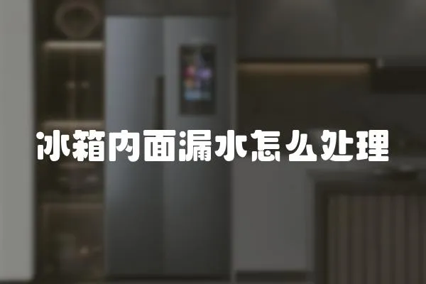 冰箱內面漏水怎么處理