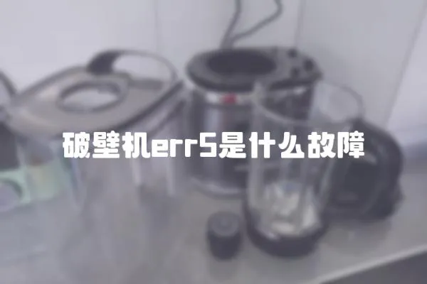 破壁機(jī)err5是什么故障