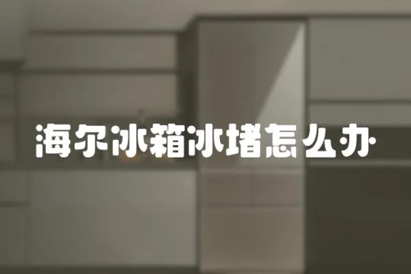 海爾冰箱冰堵怎么辦