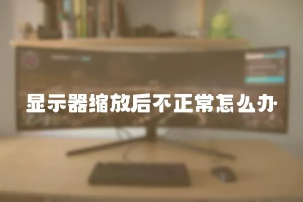 顯示器縮放后不正常怎么辦
