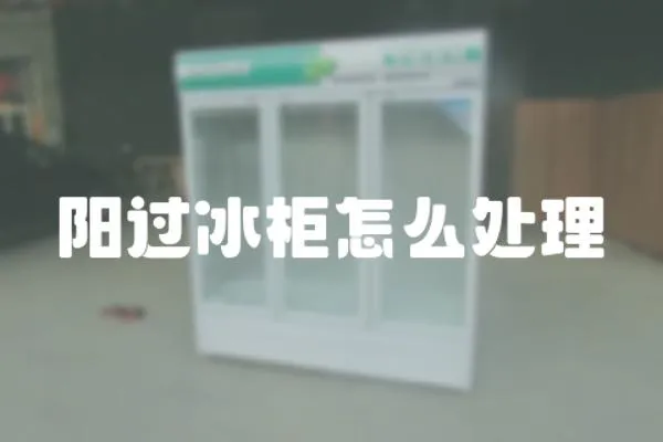 陽過冰柜怎么處理