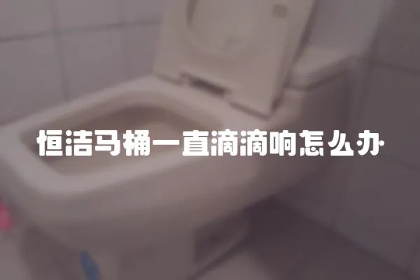 恒潔馬桶一直滴滴響怎么辦